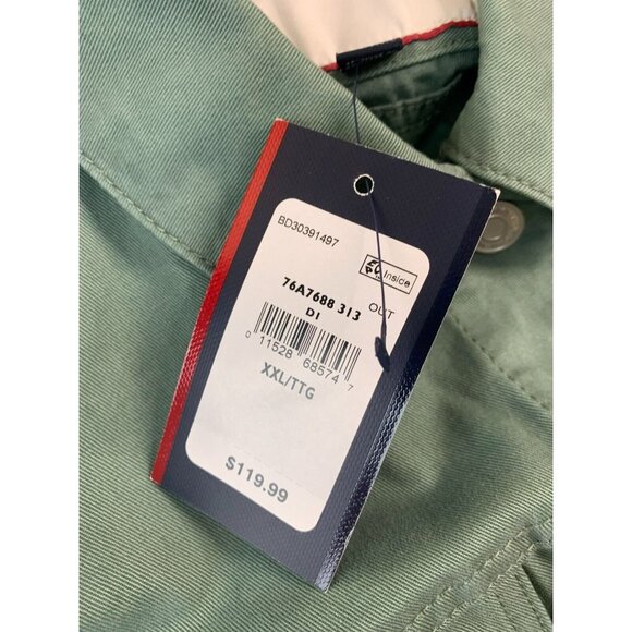 Tommy Hilfiger Denim Jacket Size XXL Extra Extra Large Green Button Women New - Picture 6 of 7